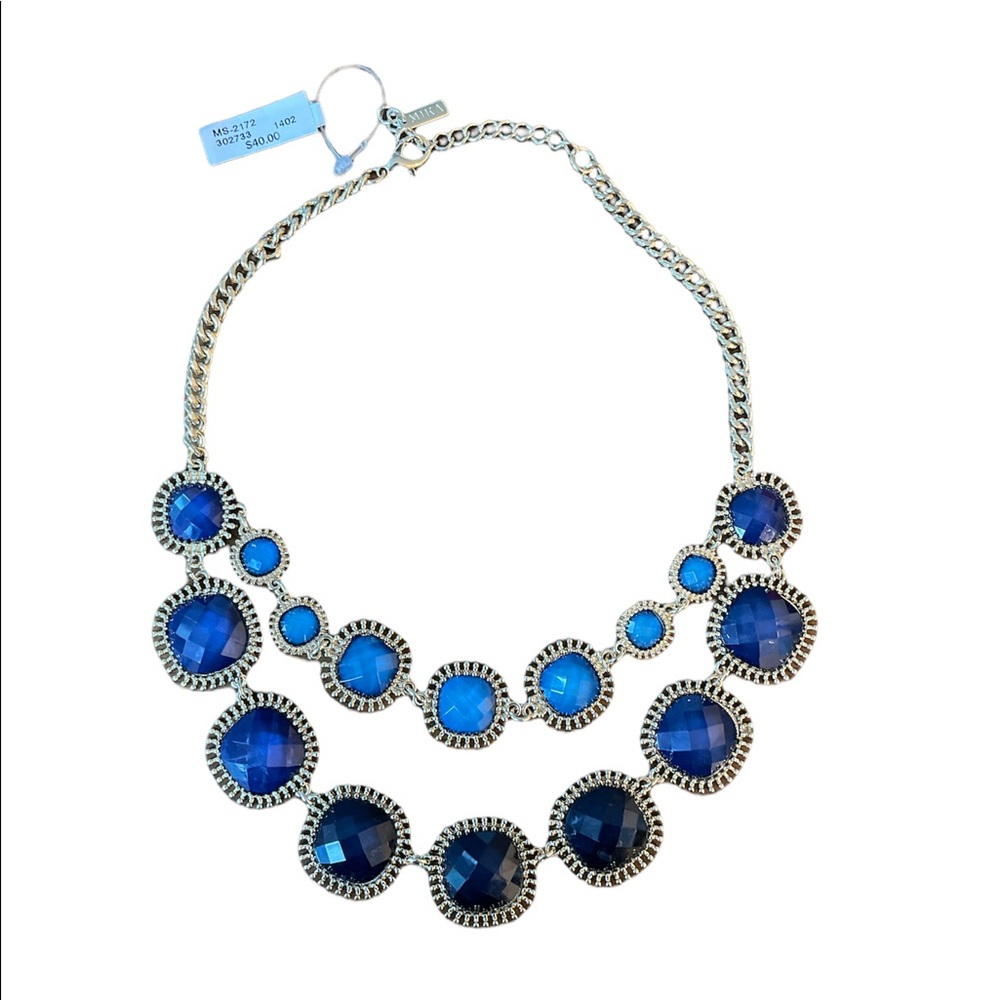 Mika blue and gold necklace NWT never worn